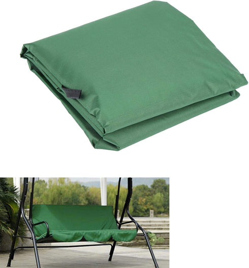 Outdoor Swing Cushion Cover, 3 Seater Replacement Swing Seat Pads Cushion for Patio Garden Yard Swing Chair(Green)...