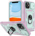 Case for iPhone 11, Shockproof Impact Resistant with Slide Lens Protective Cover Case for iPhone 11 (6.1 inch) (Pink Green)...