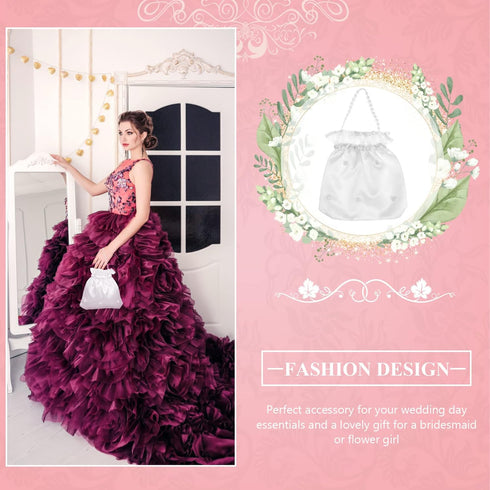 BESTOYARD Wedding Bags Wedding Satin Bag Money Bag Bridal Showers Pouch Bag Women Handbag...