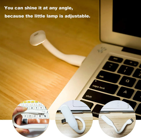 Mini USB Light, Portable Book Reading Lamp with 6 LEDs Protect Eyesight, USB Powered for Power Bank Computer Laptop Flexible Bendable Night Light-...