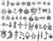 RUBYCA 200Pcs Bulk Mixed Silver Charms for Jewelry Making Bracelet Small Pendants for Necklace Antiqued Silver Color - Just Like the Picture (Mix2...