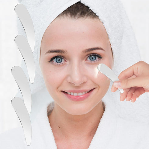 2Pcs Mini Metal Cosmetic Spatulas, Skincare SpatulaMixing and Sampling Makeup Beauty Tools for Skin Care Creams, Eye Cream, Essences Beauty Access...