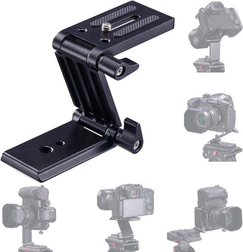 Universal Flex Tilt Head Z Mount Bracket Arca-Swiss Tripod Head Quick Release Plate Mounting for Monopod Slider Rail Cage Rig Stabilizer Gimbal Co...