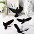 Blulu 4 Pieces Wooden Bird Wall Decor Flying Bird Sculptures Wall Art Decor Silhouette Art Wooden Sign for Home Living Room Bedroom Kitchen Hangin...