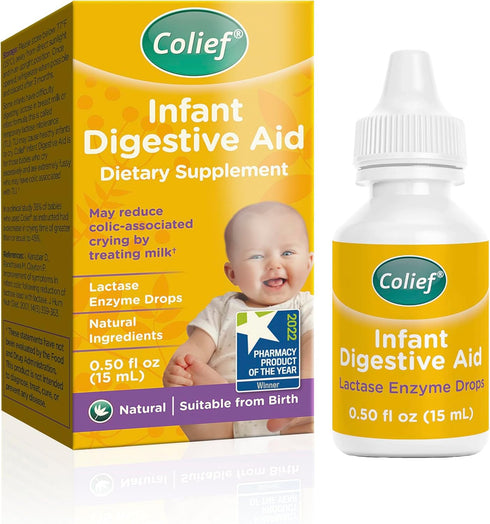 Colief Infant Digestive Aid | Gas Drops for Babies | Natural & Safe Infant Gas Relief | Reduces Baby Colic, Tummy Bloating, Fussing & Crying | 90 ...