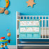 Baby Crib Side Organizer - Organizer Tote Bag - Nursery Storage Bin for Changing Table | Portable Car Travel Organizer (Blue)...