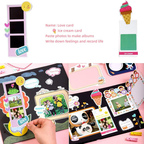 Evgeniya Pop Up Greeting Card Making Kit DIY 3D Greeting Cards Scrapbook Supplies kit Cartoon Making Material Set for Birthday Invitation Album DI...