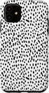 iPhone 11 Dalmatian Animal Print Black And White Black White Case...