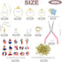 XKCWXY 415Pcs Earring Making Kit with Beading Hoop Earring Finding Component Accessories,Earring Hooks,Jump Rings,Earring Backs,American Flag Char...