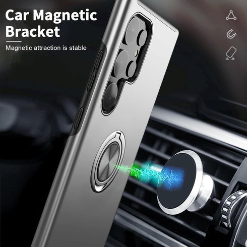 Case for Samsung Galaxy S22 Ultra,Hybrid 2 in 1 Protective Slim Fit Sturdy Phone Case with Invisible Magnetic Ring Kickstand for Galaxy S22 Ultra ...