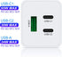 NewWay 65W 3 Port PD QC 3.0 USB-C Fast Charger (GaN Semic) Delivery Foldable, USB-C Wall Charger for USB C Laptops Smartphone Pad MacBook Compatib...