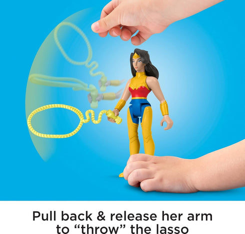 Fisher-Price DC League of Super-Pets Preschool Toys Wonder Woman & PB Poseable Figure & Accessory Set for Kids Ages 3+ Years...