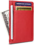 Unisex-Adult's Petite Credit Card Holder Leather Slim Minimalist Wallet, Red, Classic...