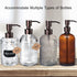 4PC Soap Dispenser Lids - 304 Stainless Steel Replacement Pump with Waterproof Label Stickers 8 Pack Tubes Fit 28/400 Thread Neck Bottles?for Dish...