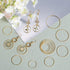 1 Box 5 Styles 100pcs Gold Earring Beading Hoops Round Circle Beading Hoop Brass Linking Earrings Beading Hoop Findings for Jewelry Making Supplie...