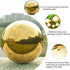 Gazing Ball, Stainless Steel Garden Mirror Globe, Polished Ornament Sphere, Hollow Floating Reflective Hemisphere, for Home Outdoor Pond Housewarm...