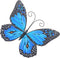 LIOOBO Large Metal Butterfly Wall Art Outdoor Decor 3D Butterflies Wall Sculpture Hanging Decor for Home Yard Patio Garden Decoration Blue...