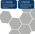 15 Pack 7" x 8" x 3/8" New Version Durable Rubber Hexagon Bulletin Board Tiles Versatile Peel Stick Self Adhesive Foam Pin Board, Acoustic Dampeni...