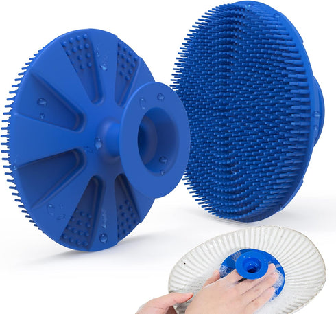Silicone Sponge, BEAUTAIL Non-Scratch Scrub Sponges for Washing Dishes, Kitchen Fruit Vegetable Cleaning Brush, Long Lasting and Reusable Dishwash...