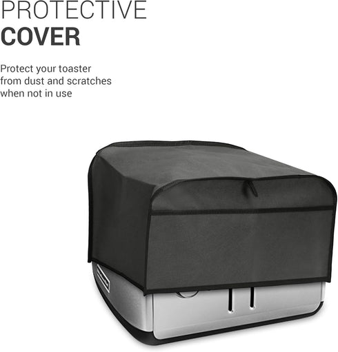 kwmobile Cover Compatible with 4 Slice Toaster - Plastic Case for Bread Toaster Machine- Dark Grey...