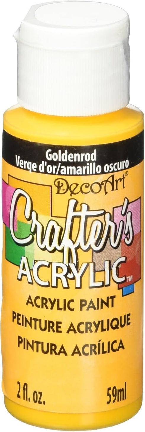 DecoArt DCA118-3 Crafter's Acrylic Paint, 2-Ounce, Goldenrod...