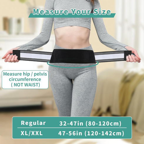 PHOSHO Sacroiliac Si Belt for Women - Si Joint Belt for Men - Adjustable Sciatica Pain Relief Belt Medium Large Size...
