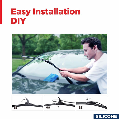 24"+22" Windshield Wiper Blades Replacement For Ford Flex 2019-2009 Thunderbird 2005-2002 /Chrysler 200 2014-2011 Sebring 14-07 /Dodge Avenger 14-...