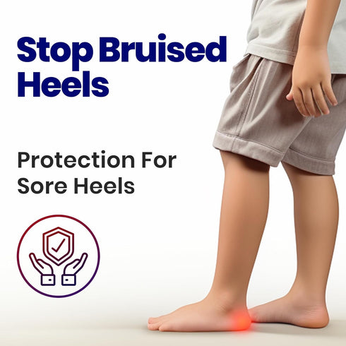 Kids Heel Cups & Heel Inserts for Sever's Disease and Heel Pain Relief | Gel Heel Cushions for Plantar Fasciitis & Achilles Tendonitis, Heel Spurs...
