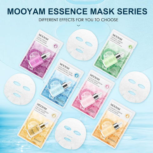 Face Mask Skincare Facial 12 Sheet Facial Spa Moisturizing Skincare Hydrate, Radiance Boost, Soothe, Revitalize, Nourish, Purify Skin For All Skin...