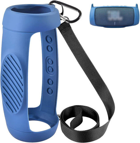 Silicone Case Cover for JBL Charge 5 Waterproof Portable Bluetooth Speaker, Travel Carrying Protective Gel Soft Skin, Waterproof Rubber Pouch with...