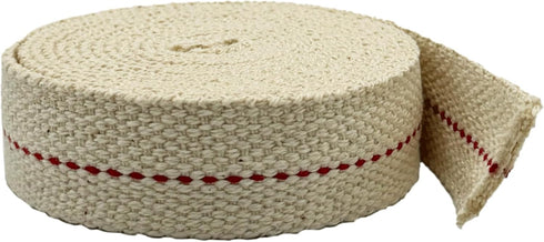 Light of Mine - 7/8" Inch 6' Foot, 100% Cotton Flat Wick for Paraffin Oil, Kerosene Based Lanterns, and Oil Lamps with Genuine Red Stitch (7/8" - ...