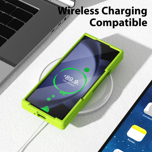 oakxco for Samsung Galaxy Z Fold 6 Phone Case Liquid Silicone, Neon Bright Solid Color, Thin Slim Soft Rubber Gel Matte TPU Plain Simple Cover for...