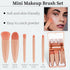 5 PCS Mini Travel Size Makeup Brushes with Mirror, Travel Make up Brushes Set, Compact Makeup Brush Travel Case Subtle Beauty Stackable Makeup...