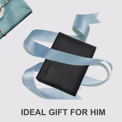 Chelmon Slim Wallet for Men ID Window with RFID Blocking Front Pocket Minimalist Bifold Bussiness Card Holder Gift for Men...