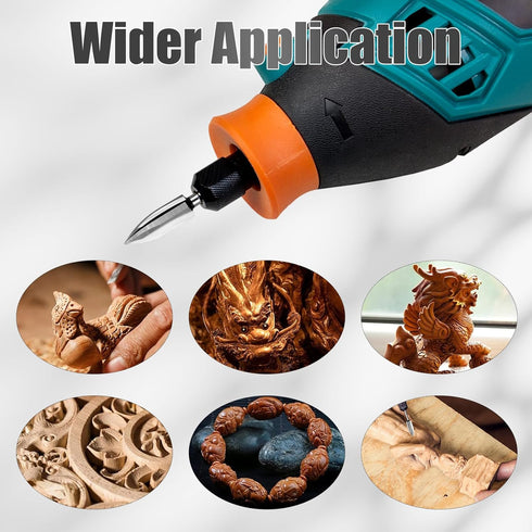 Wood Carving Tools for Rotary Tool, 10Pcs Engraving Drill Accessories Bit Wood Crafts Grinding Woodworking Tool with 1/8” Shank-DIY Wood Carving T...