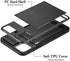 Vofolen Case for iPhone 11 Case Wallet Credit Card Holder ID Slot Sliding Door Hidden Pocket Anti-Scratch Dual Layer Hybrid Bumper Armor Protectiv...