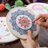 KISSBUTY Full Range of Embroidery Starter Kit with Pattern, Cross Stitch Kit Including Embroidery Fabricwith Floral Pattern, Bamboo Embroidery Hoo...