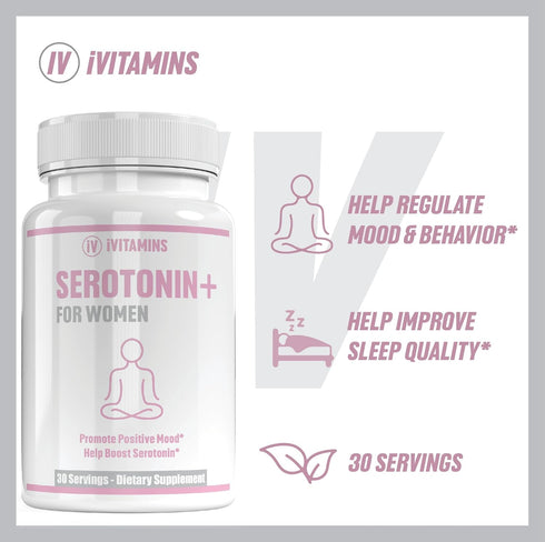 Serotonin Supplements for Women - Supports Healthy Serotonin Levels, Improves Mood, & More - Serotonin Supplement - Mood Support Supplement - Mood...
