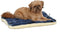 MidWest Homes for Pets Reversible Paw Print Pet Bed in Blue / Cream, Dog Bed Measures 23.5L x 17W x 2.8H for Small Dogs, Machine Wash...