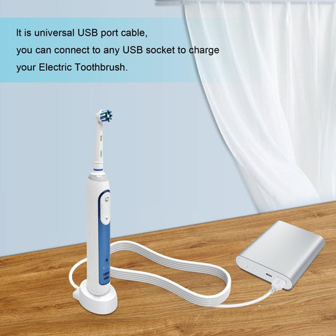 USB Electric Toothbrush Charger for Braun Oral B 3757 Charger, Replacement USB 3757 Charger for Oral-B, Waterproof Inductive Charging Base Portabl...