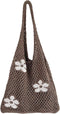 Crochet Tote Bag, Fairy Hobo Bag for Women Aesthetic Bag Y2k Purse Knitted Shoulder Bag for Girls Mesh Beach Bags...
