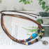Boho Necklace Woman Tribal Layered Necklace Retro Boho Style Turquoise Necklace Braided Necklace for Woman Retro Fashion Adjustable Hemp Cords Woo...