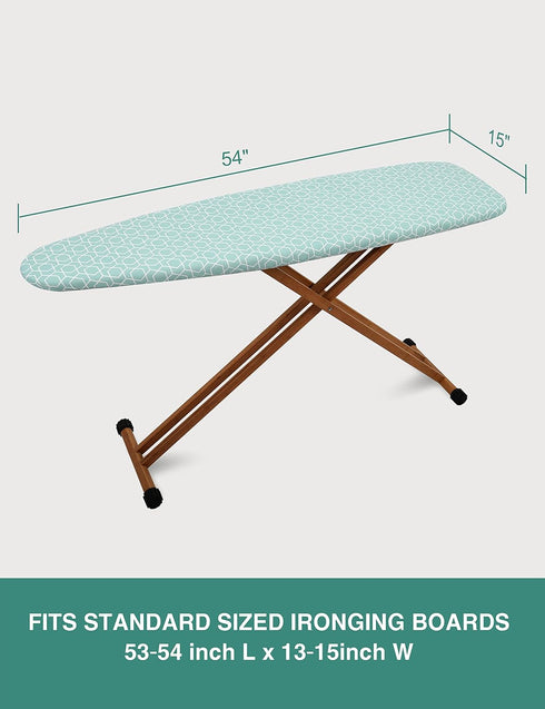 Extra Thick Ironing Board Cover and Pad,15x54 Reflective Silicone Ironing Board Cover Resist Scorching and Staining Standard Size Ironing Board Co...