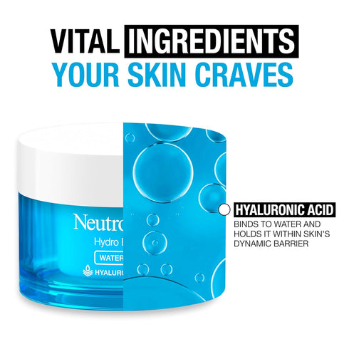 Neutrogena Hydro Boost Face Moisturizer with Hyaluronic Acid for Dry Skin, Oil-Free and Non-Comedogenic Water Gel Face Lotion, 1.7 oz...