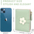 Cute Wallets for Women, Bifold RFID Blocking Small Womens Wallet with Zipper Coin Pocket (Green,Flower)...