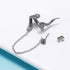 Chain Linked Upper Ear Stud Punk Sword Dangle Surgical Steel Helix Cartilage to Lobe Stud Earring...