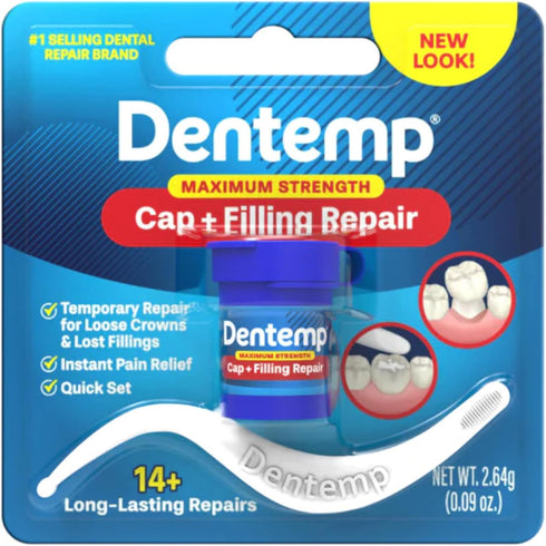 Dentemp Maximum Strength Lost Fillings and Loose Caps Repair, Pack of 6...