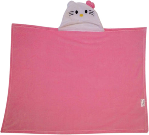 Hooded Toddler Blanket | Plush Soft Animal Baby or Infant Hoodie Blankie 36x27 + Hood (Light Pink)...