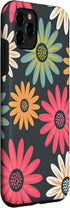 iPhone 11 Pro Max Floral Daisy Flowers Pink Green Orange Grey Pattern AEN021 Case...