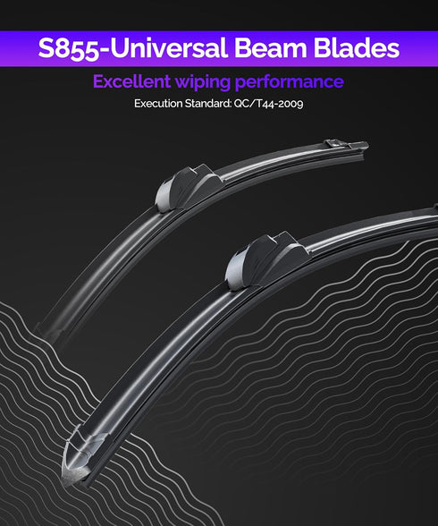 OEM QUALITY Premium All-Season Windshield Wiper Blades,Pack of 2 Durable Stable And Quiet Windshield Wiper Blades,Automotive Replacement Winshield...